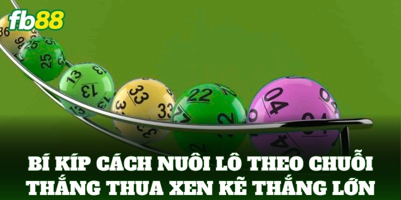 Cách Nuôi Lô Theo Chuỗi Thắng Thua Xen Kẽ Từ Cao Thủ FB88 Cách Nuôi Lô Theo Chuỗi Thắng Thua Xen Kẽ Từ Cao Thủ FB88
