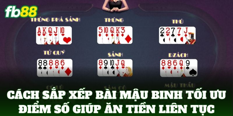 Cách Sắp Xếp Bài Mậu Binh Tối Ưu Điểm Số: Bí Kíp Từ FB88 Cách Sắp Xếp Bài Mậu Binh Tối Ưu Điểm Số: Bí Kíp Từ FB88