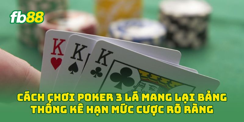 Cách Chơi Poker 3 Lá - Luật Dành Cho Người Mới Nhập Bàn Cách Chơi Poker 3 Lá - Luật Dành Cho Người Mới Nhập Bàn